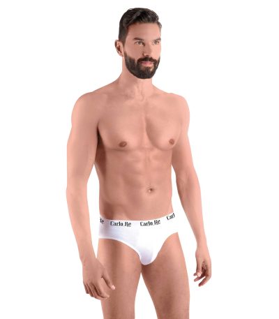 SLIP-UOMO-VITA-BASSA-ELASTICO-ESTERNO-BIANCO-CARLO-RE
