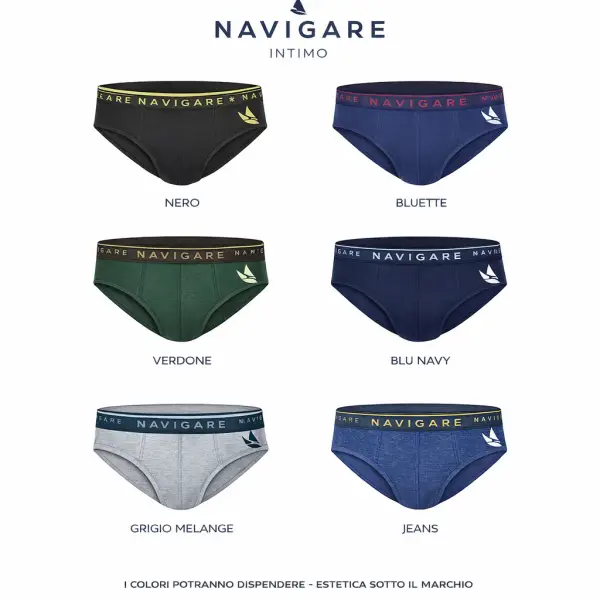 Navigare Slip Ragazzo 6 Pezzi in Cotone Elasticizzato Traspirante