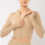 KEOS Maglia Sportiva Donna Zip Intera Maniche Lunghe Traspirante Aderente