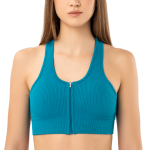 KEOS Reggiseno Sportivo Alta Vestibilità con Zip Frontale e Spalline Larghe - immagine 2