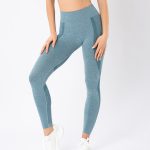 KEOS Leggings Donna Senza Cuciture Vita Alta Elasticizzati Sportivi e Casual - immagine 2