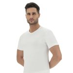 Cagi Maglia Intima Uomo Girocollo Mezza Manica Cotone Jersey Anti-avvitamento