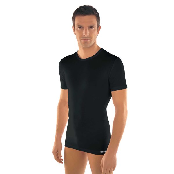 Unibasic Maglia Intima Uomo Girocollo Mezza Manica in Cotone Elasticizzato