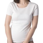 Maglia Intima Donna Invernale in Lana e Cotone Traspirante Maniche Corte