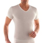 Liabel Maglia Intima Uomo Lana e Cotone Scollo V Mezza Manica Comfort