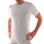 Liabel Maglia Intima Uomo Mezza Manica 100% Cotone Aderente Colore Bianco
