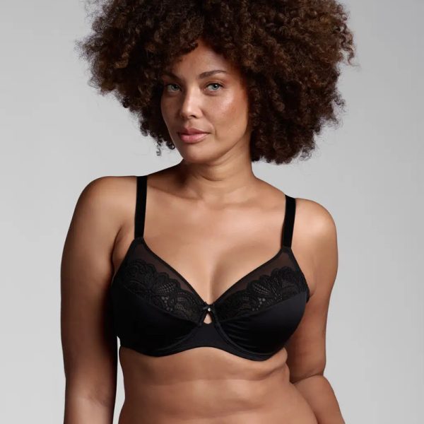 Reggiseno balconcino Lepel microfibra pizzo