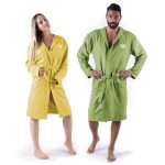 Accappatoio unisex (uomo-donna) in microfibra leggera