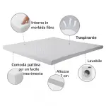 Topper matrimoniale due piazze - immagine 2