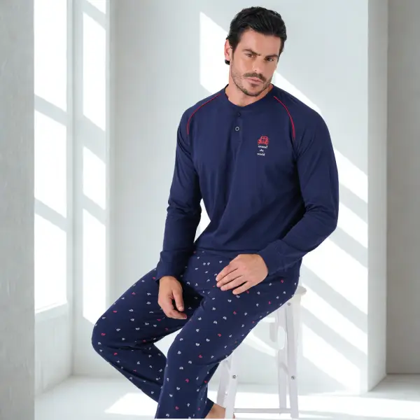 Pigiama uomo Navigare in cotone pantalone fantasia