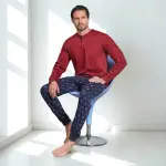 Pigiama Uomo 100% Cotone Fantasia Baseball - immagine 2