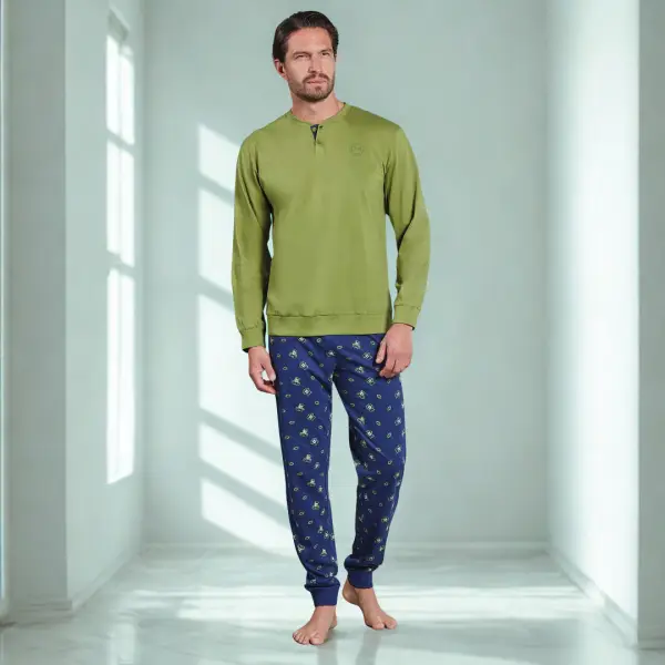 Pigiama Uomo 100% Cotone Fantasia Baseball