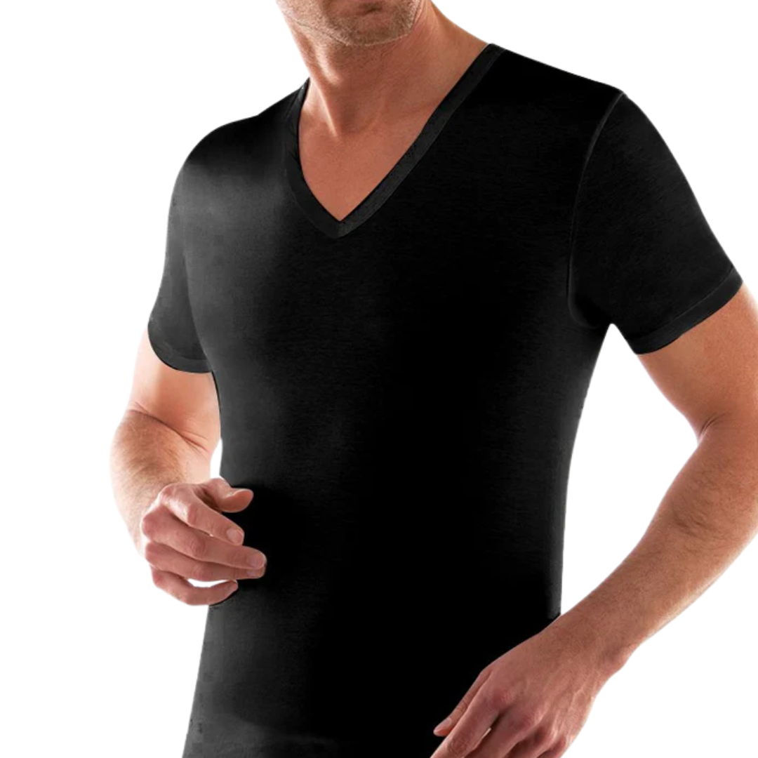 382853N..LIA Maglia Intima Uomo Liabel in Cotone Morbido Colore Nero - immagine 1