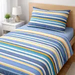 Set 4 Lenzuola Letto Singolo con Federa Abbinata in 100% Cotone Made in Italy - immagine 3