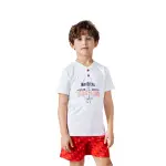 Pigiama bimbo in 100% cotone manica corta - immagine 3
