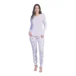 Pigiama donna Oronero in viscosa con maglia a manica lunga