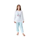 Pigiama ragazza in 100% cotone con maglia a manica lunga