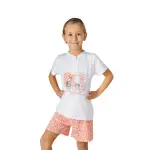 Pigiama ragazza in 100% cotone con maglia a manica corta - immagine 11
