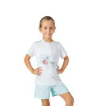 Pigiama ragazza in 100% cotone con maglia a manica corta - immagine 6