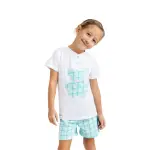Pigiama ragazza in 100% cotone con maglia a manica corta - immagine 3