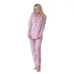 Pigiama Donna in 100% Jersey di Cotone Pantaloni a Pois - immagine 2