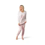 Pigiama Donna Lungo con Maglia Serafino a Manica Lunga e Pantalone Jogger