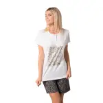 Pigiama Donna Corto Serafino in 100% Jersey di Cotone Fantasia Animalier