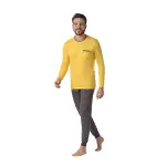 Pigiama Uomo Carlo Re in 100% Cotone con Maglia Serafino e Pantalone Lungo