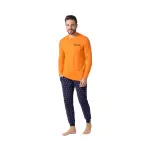 Pigiama Uomo con Maglia Serafino e Pantalone Lungo Fantasia