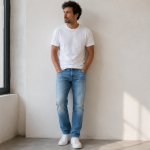 Jeans Uomo in Misto Cotone