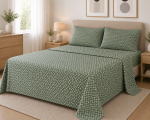 Completo Lenzuola Due Piazze in 100% Cotone con Fantasia Geometrica - immagine 3