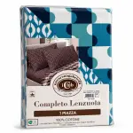 Completo Lenzuola Una Piazza in 100% Cotone con Fantasia Geometrica - immagine 4
