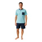 Pigiama Uomo Corto in 100% Cotone Jersey Fantasia - immagine 8