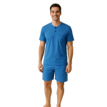 Pigiama Uomo Corto in 100% Cotone Jersey Fantasia - immagine 4