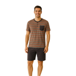 Pigiama Uomo Corto in 100% Cotone Jersey Fantasia - immagine 6