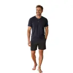 Pigiama Uomo Corto in 100% Cotone Jersey Fantasia - immagine 3