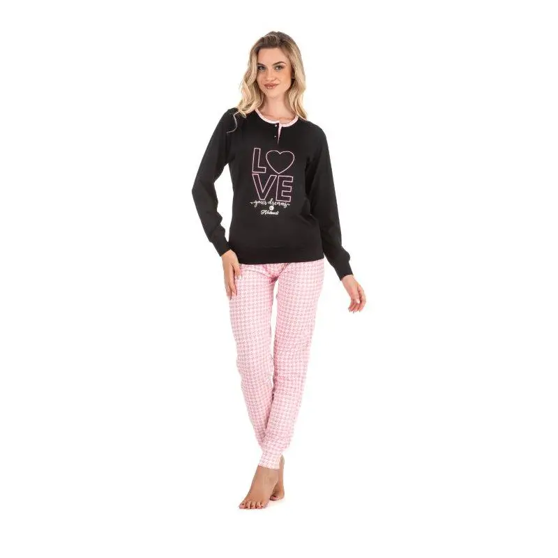 NJ478 Pigiama Donna Lungo Fantasia - immagine 1