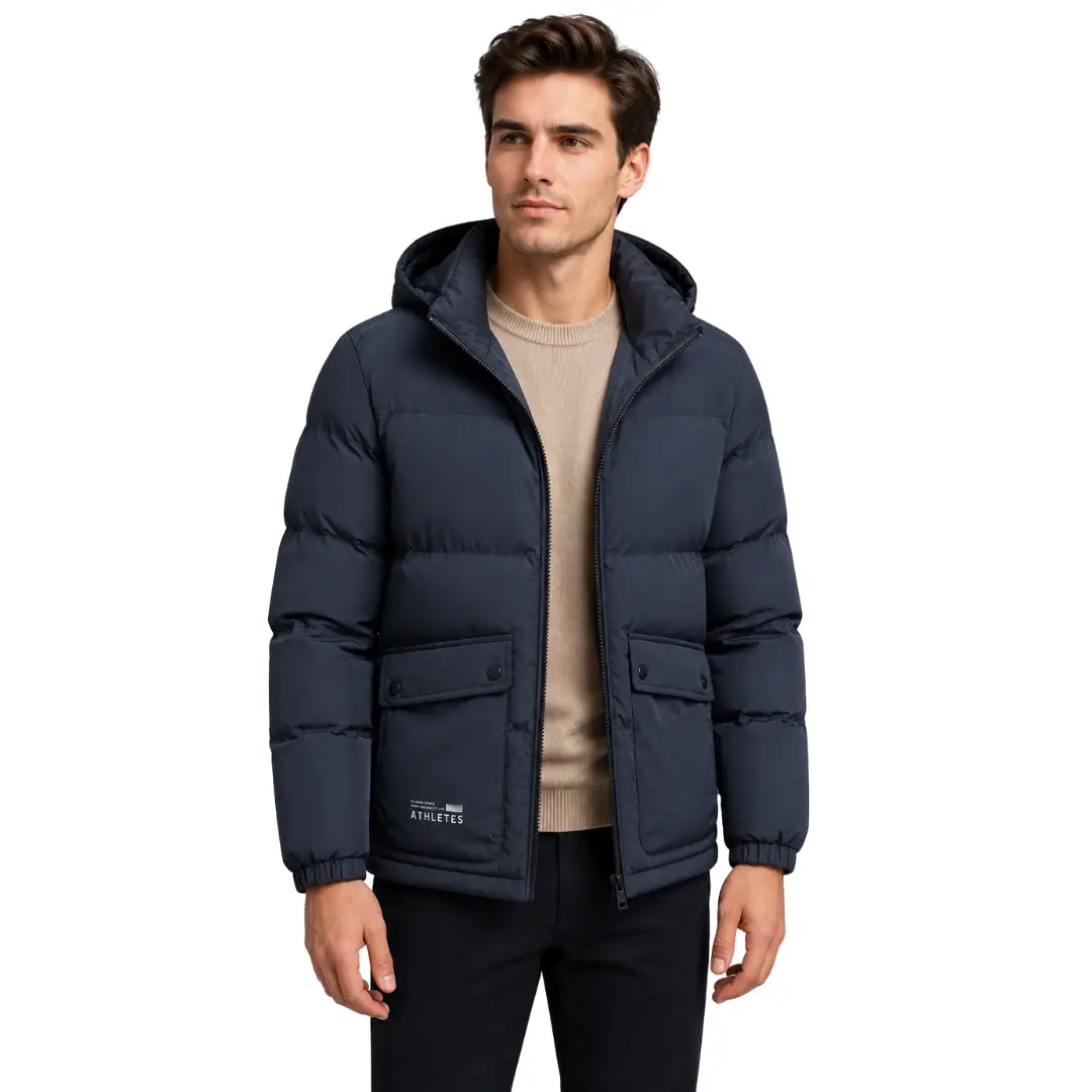 NAZB013100GIT_AMB Giubbino Uomo Imbottito con Cappuccio - immagine 1