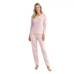 Pigiama donna lungo serafino - immagine 2
