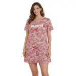 Camicia Da Notte Donna A Manica Corta Fantasia Tropicale - immagine 2