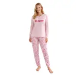 Pigiama Donna Lungo Serafino e Pantalone Fantasia