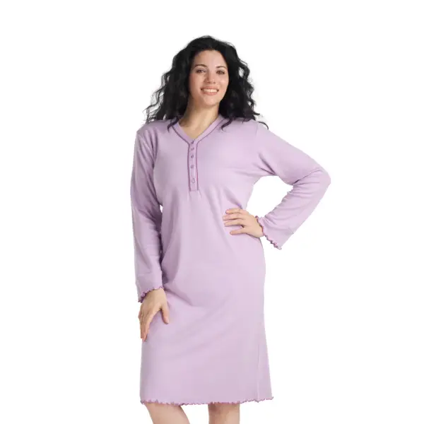 Camicia Da Notte Donna Cotone Interlock - Taglie Calibrate