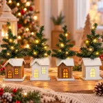 Decorazione Natalizia Casetta Con Alberello