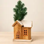 Decorazione Natalizia Casetta Con Alberello