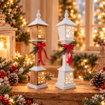 Lampione natalizio decorativo con luce