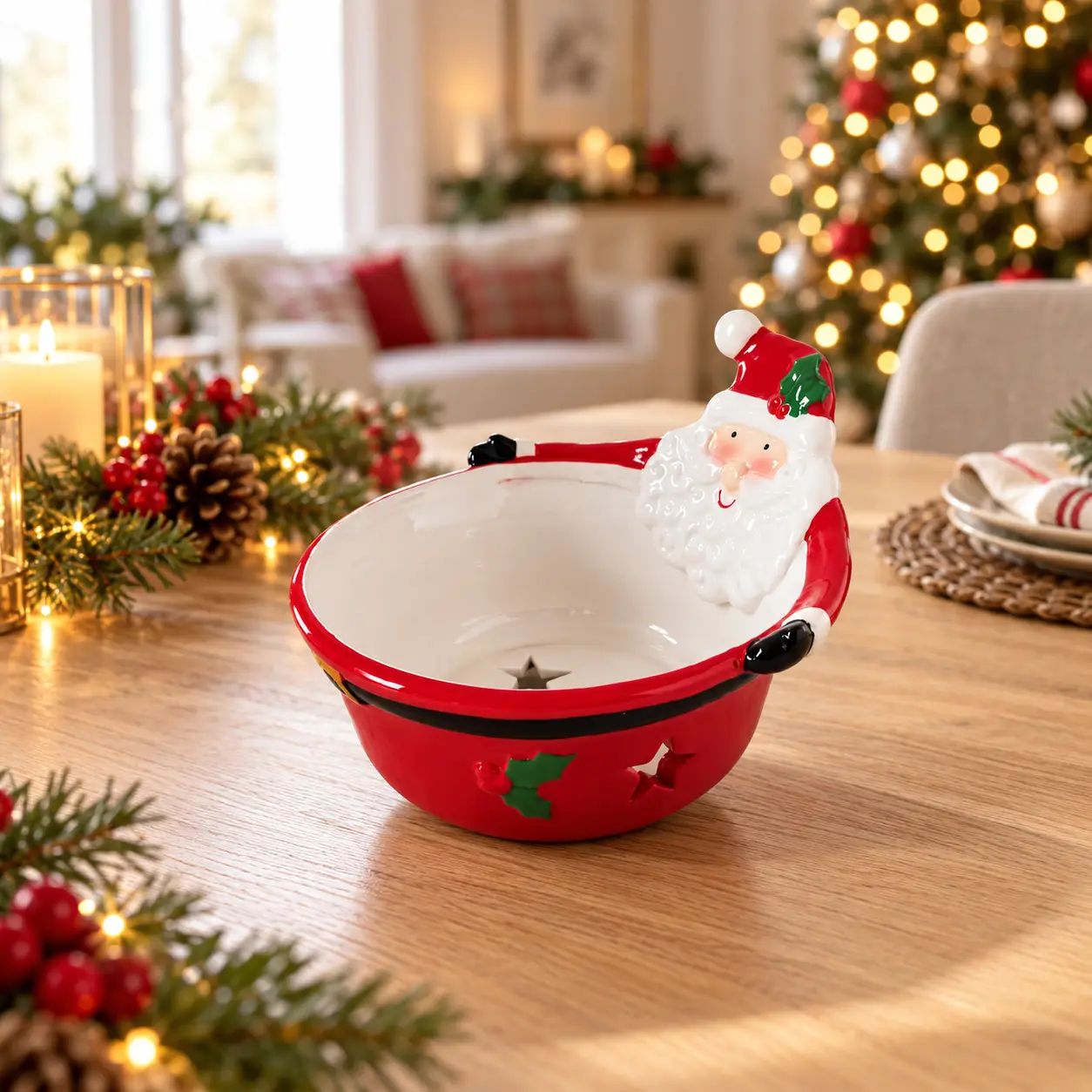 7120120000CAS-ATASUN Ciotola Natalizia Babbo Natale - immagine 1