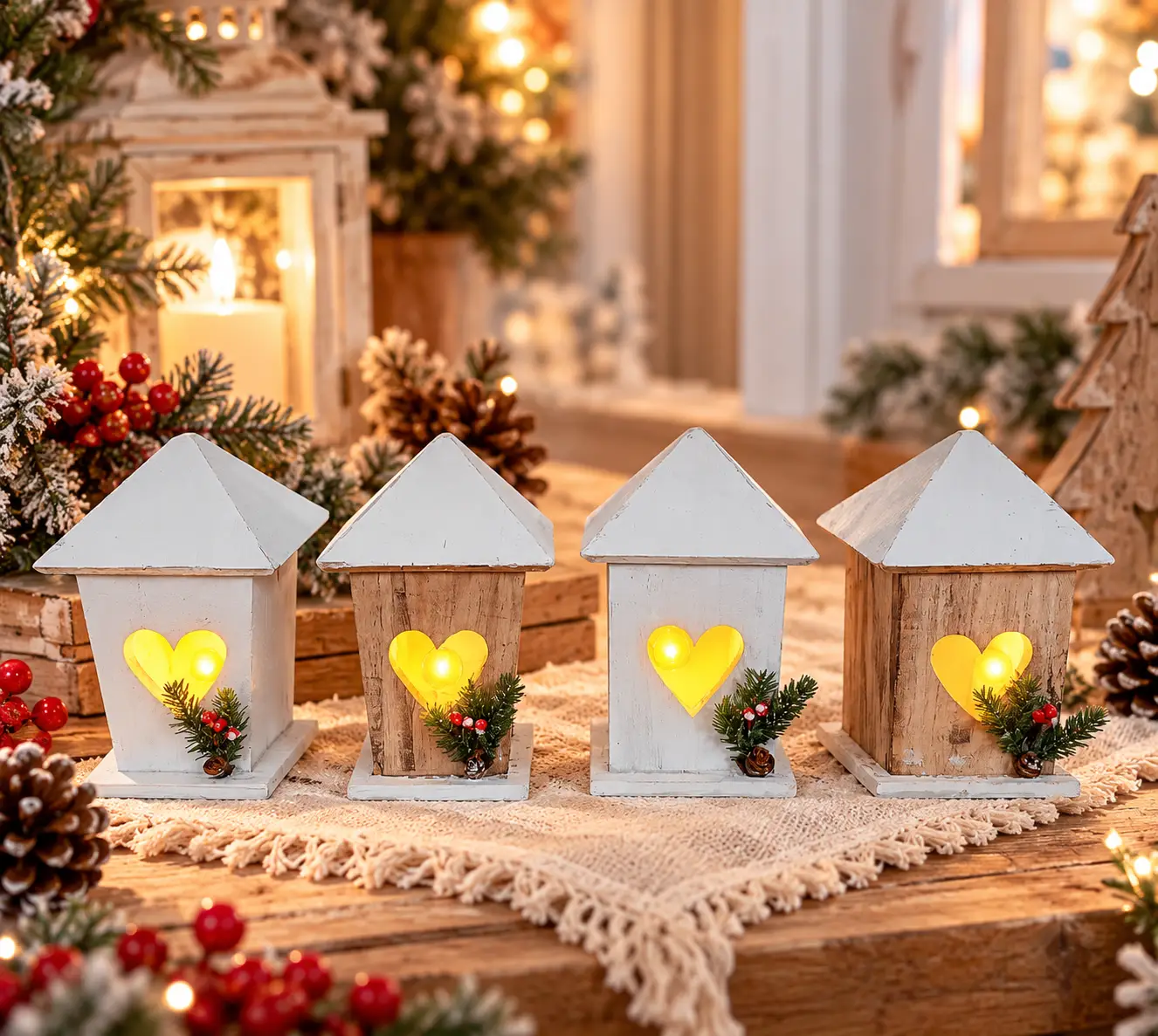 7520010000CAS Casetta decorativa natalizia con luce - immagine 1